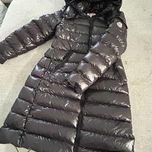 Moncler Black Puffer Jacket with Comic Detail
